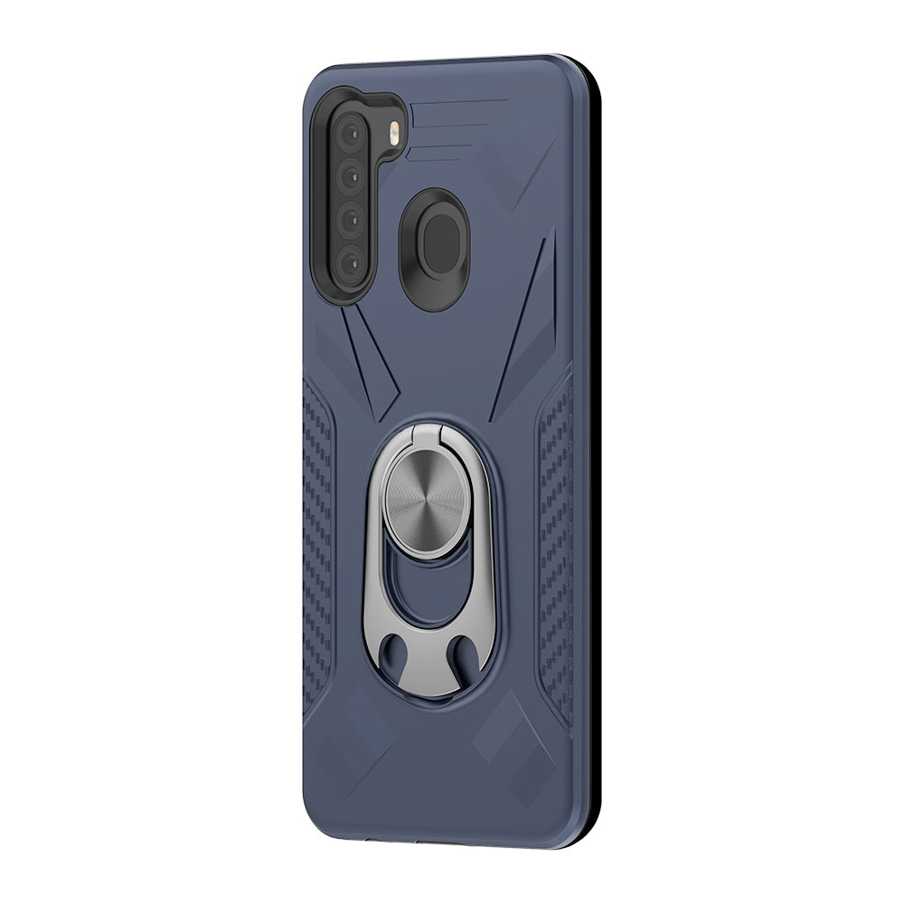 Phone Case with Ring Holder SAMSUNG GALAXY A21 In Blue